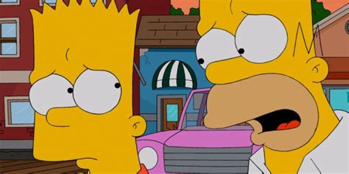 Bart and Homer are dancing with hats. 