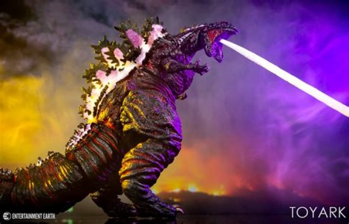 Godzilla about to shoot atomic breath