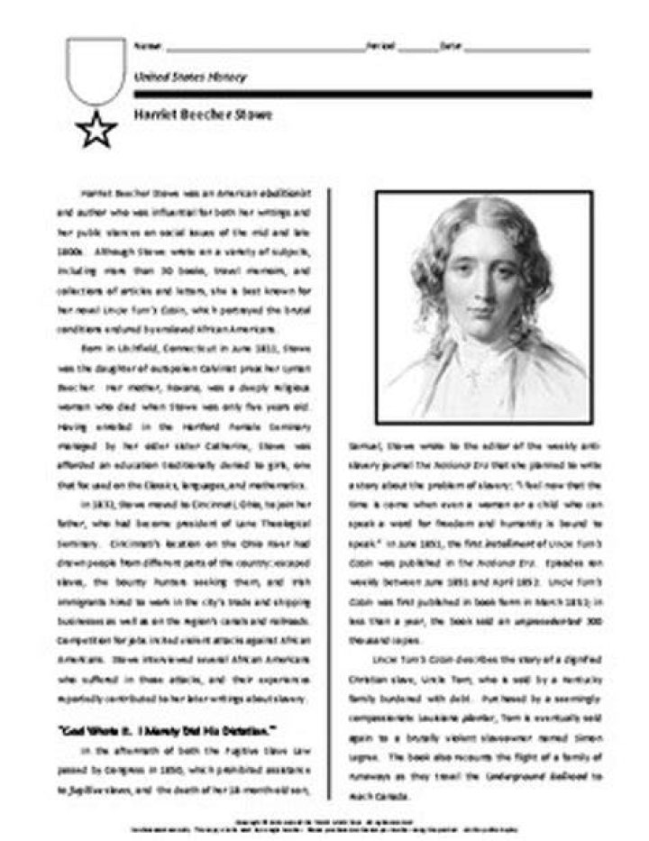 Harriet Beecher... Biography