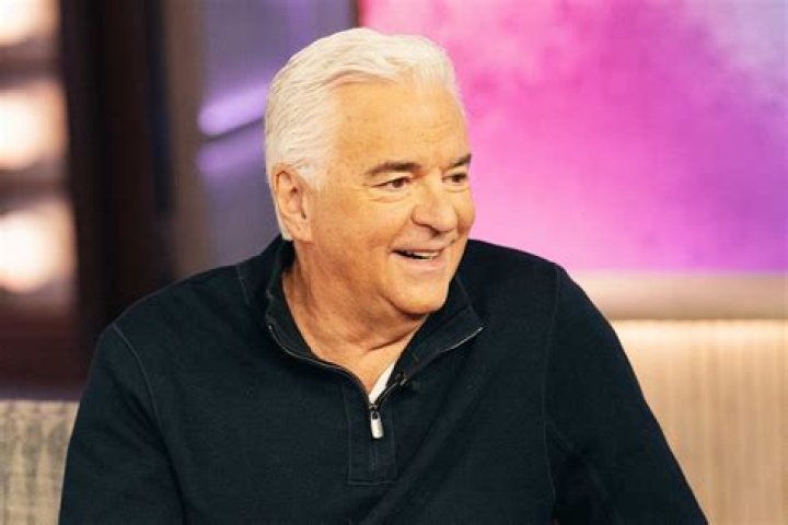 Host John O'Hurley and his 18 month old son William on the set of Family Feud on June 20, 2008 at KTLA in Los Angeles, California. (Photo by Mathew Imaging/WireImage)