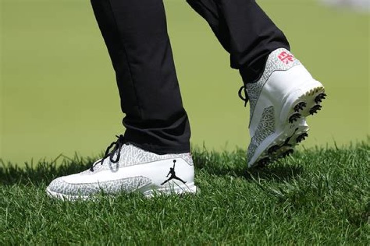 Keegan Bradley wearing Jordans while playing